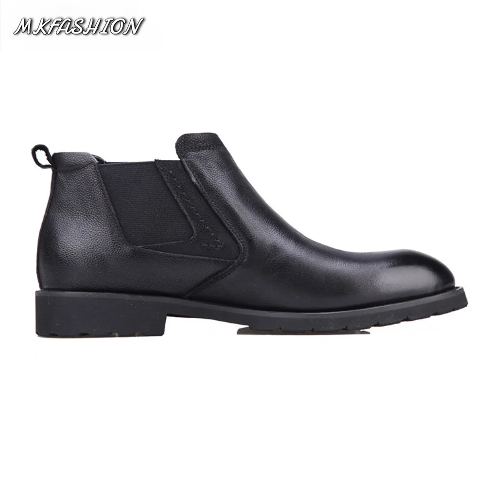 New Men Boots British Style Cowhide Leather Comfort Business Dress Shoes