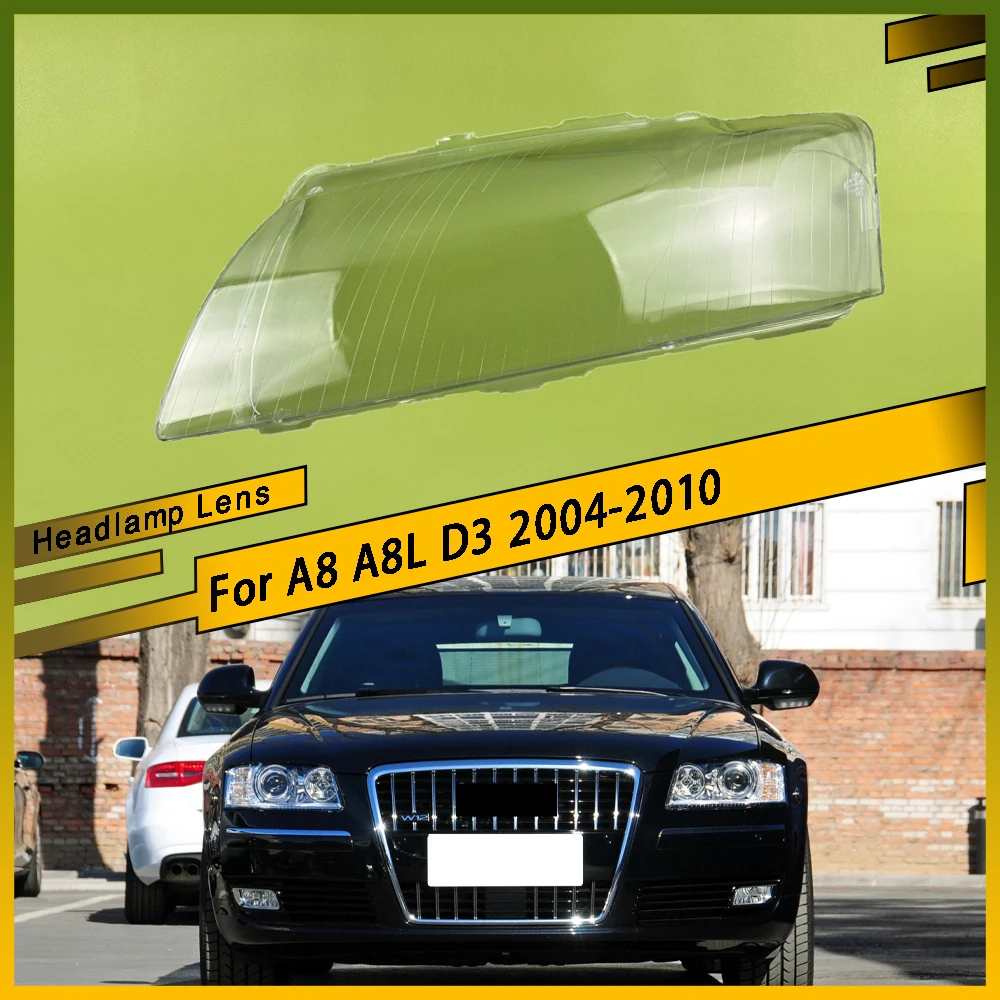 

Auto Head Light Caps Front Headlight Glass Headlamp Transparent Lampshade Lamp Shell Lens Cover For A8 A8L D3 2004 - 2010