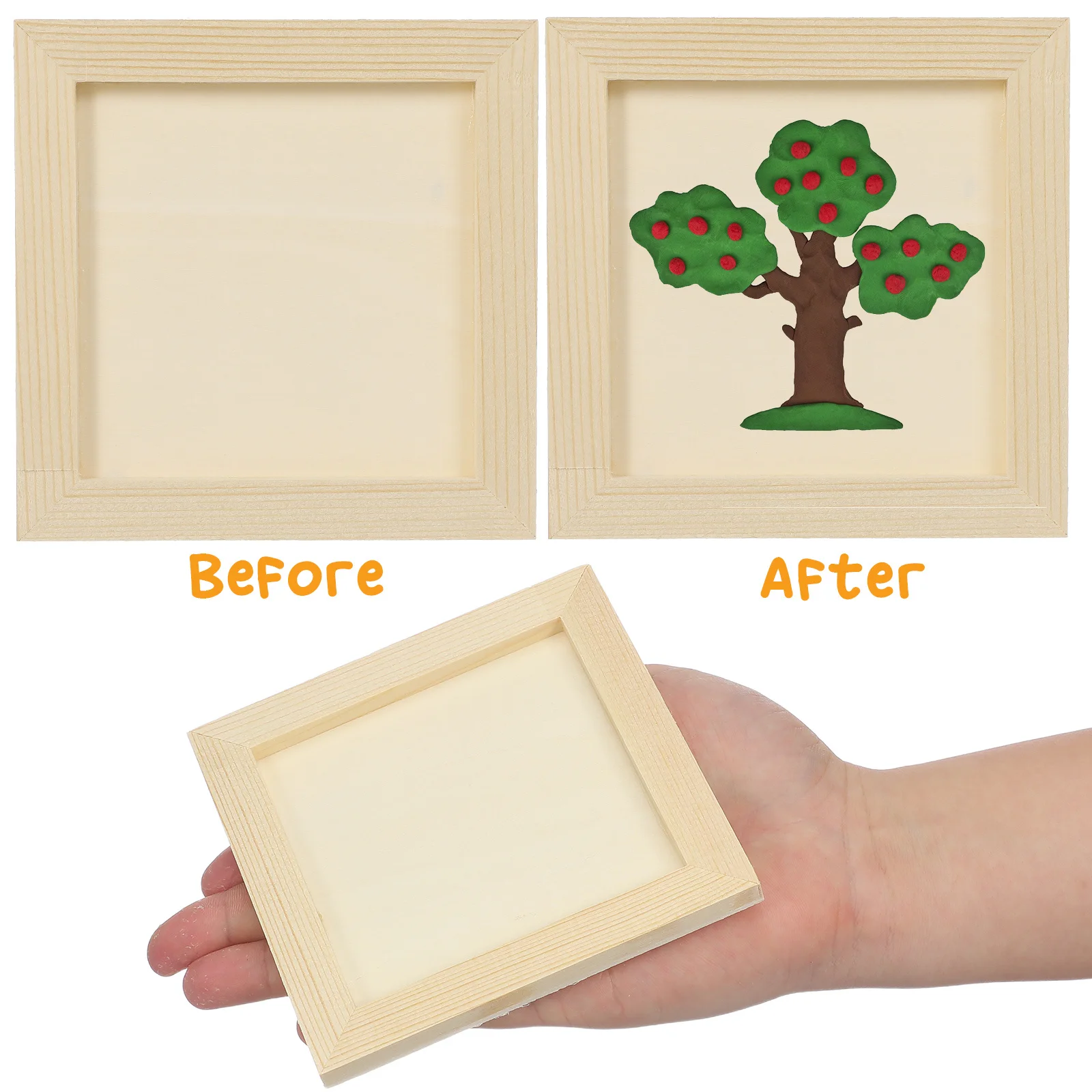 6 قطعة إطارات صور خشبية ثلاثية الأبعاد الطين لتقوم بها بنفسك إطار اللوحة النشاط مجموعة نسيج الخشب الطبيعي حامل صور ديكور المنزل