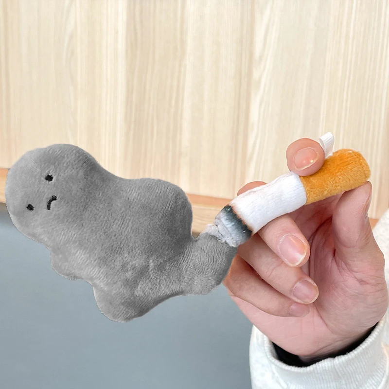 Carino grande fumo elfo ciondolo bambola di peluche giocattoli portachiavi fantasma soffice farcito portachiavi ciondolo giocattoli zaino ciondoli borsa decorazione auto regalo