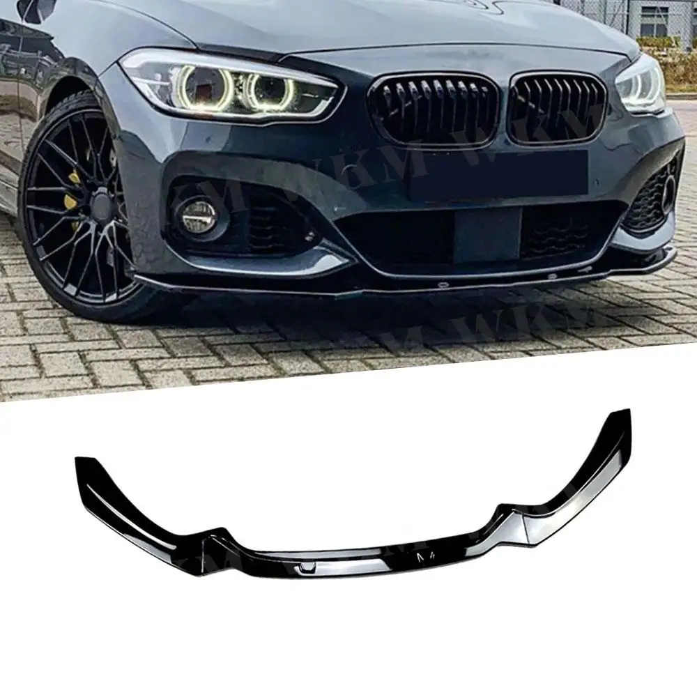 

Carbon Look Front Lip Spoiler For BMW 1 Series F20 F21 M135 M140i M Sport 2015~2019 Gloss Black Front Bumper Lip 3PCS/Set