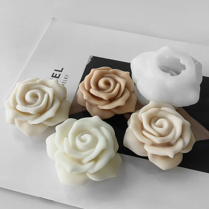 3D Rose Peony Flower Silicone Mold DIY Handmade Flower Soap Plaster Chocolate Baking Mold For Valentine's Day Decoration Gift