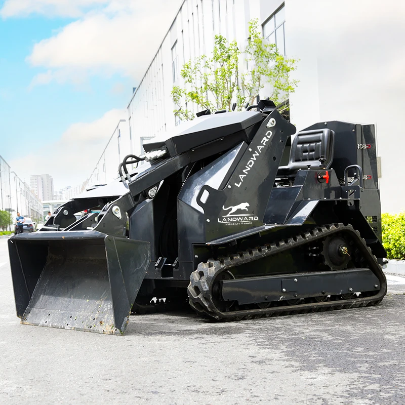 Compact Skid Steer Loader Portable Small Garden Trucking Mini Wheel Loader Forest Mulcher Skid Steer Loader customized