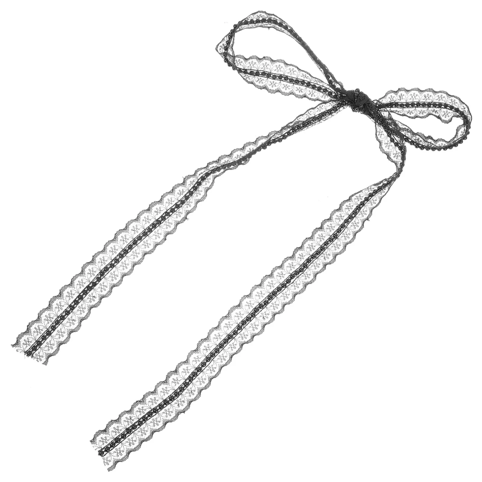 

10 Pcs Pearl Polyester Ribbon Lace Trims Decorative Sewing DIY Supplies Bridal Headdress Wedding Belt Bracelets