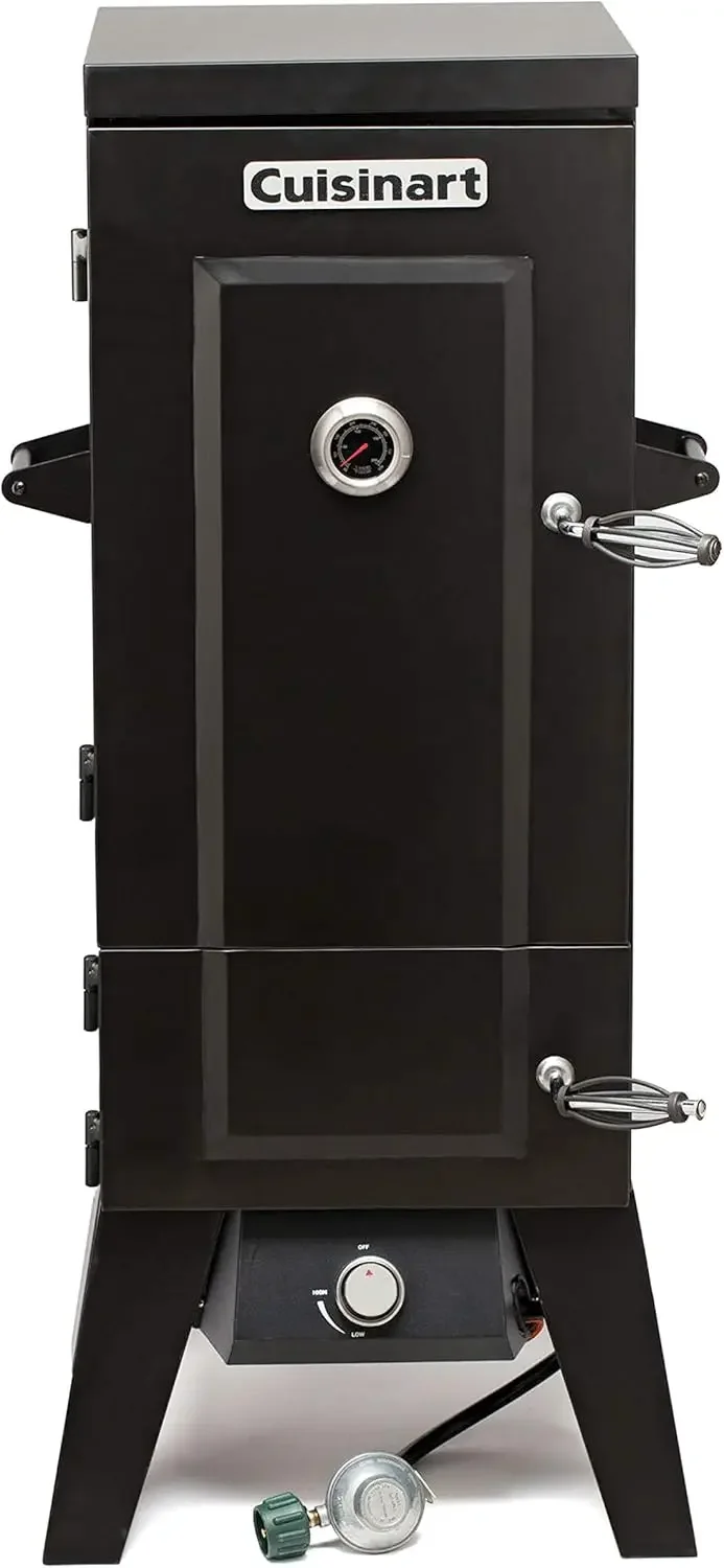 Vertical Propane Smoker with Temperature & Smoke Control, Four Removable Shelves, 36