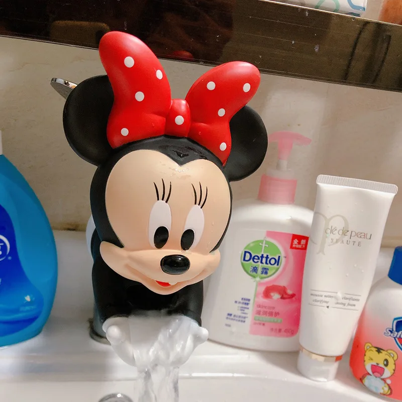 Disney Stitch Mickey Minnie Faucet Extender Water Saving Figure Cartoon Faucet Extension Tool Kids Washing Hands Bathroom Toys