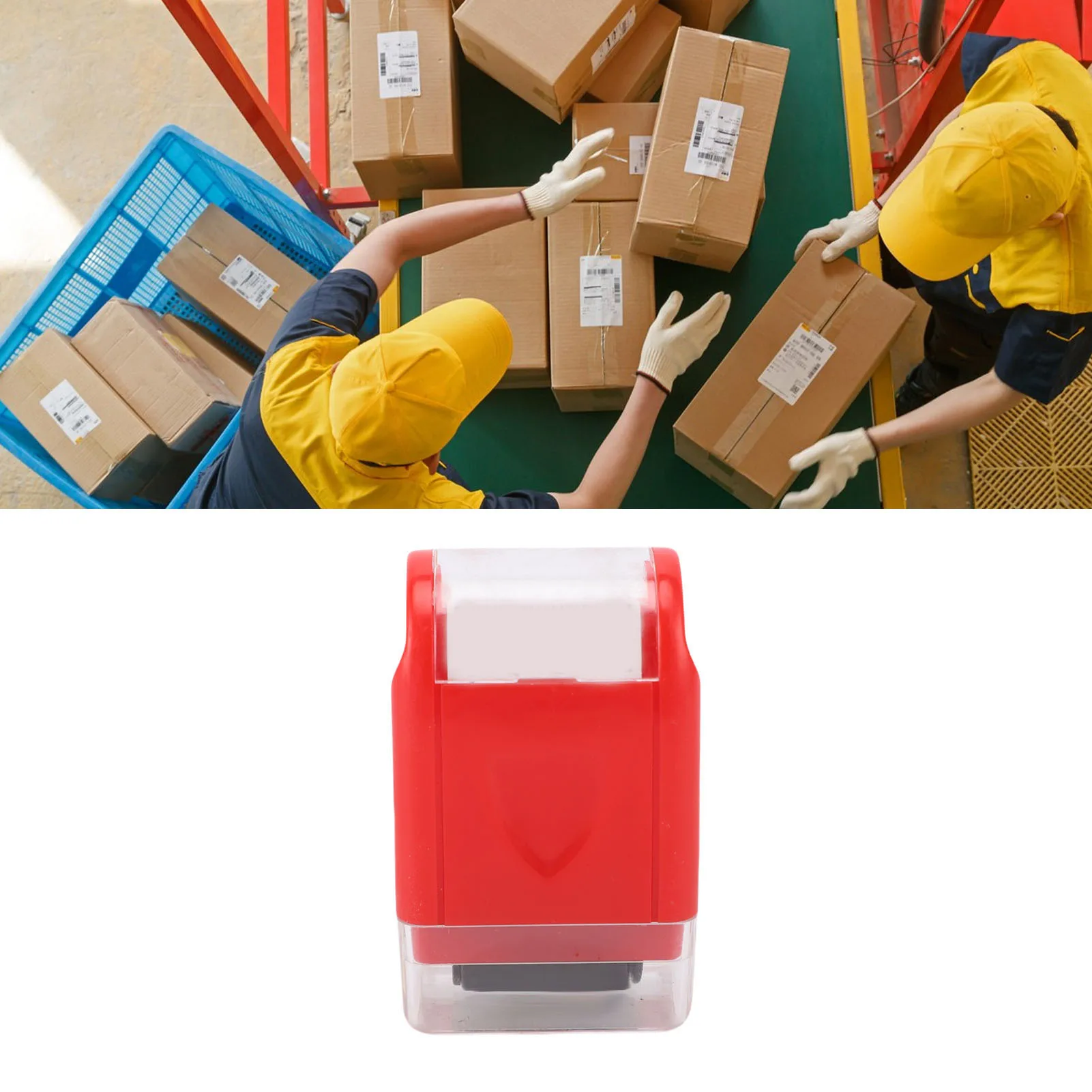 

Ролик для штамповки конфиденциальности Garbled Security Stamper для скрытия списка экспресс-доставки Конфиденциальные документы Красный защитный ролик