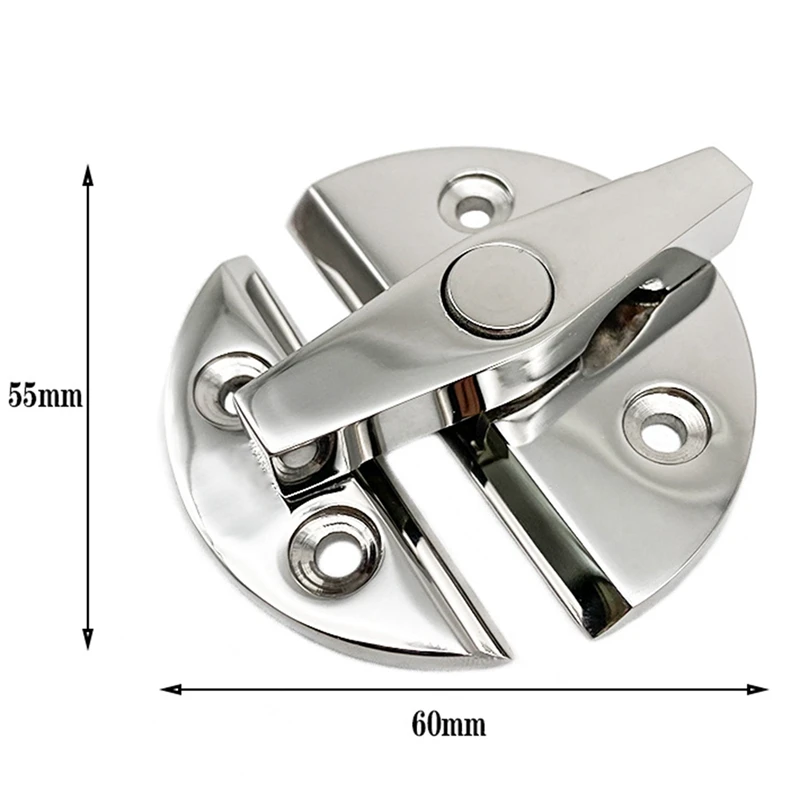 AD08-Marine Grade Stainless Steel Boat Door Cabinet Hatch Round Turn Button Twist Catch Latch Marine Hardware Accessories