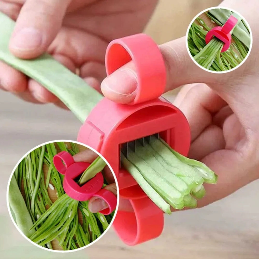 New Multifunctional Vegetable Fruit Potato Green Bean Peeler Blade Radish Slicer Kitchen Tool Stainless Steel Bean Shredder