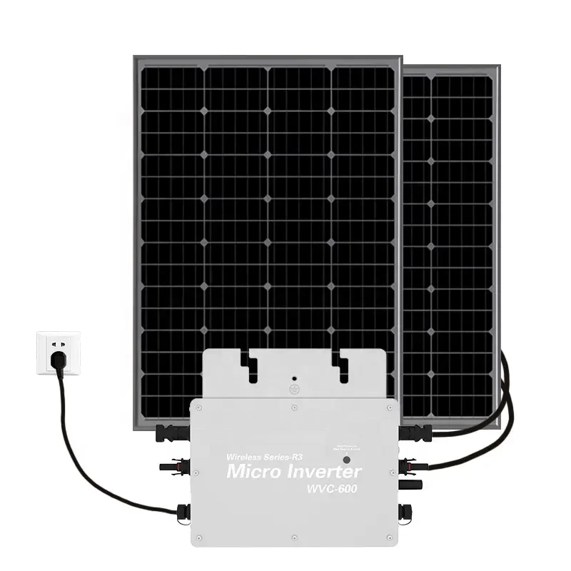 600W MPPT Tracking Grid Tie Solar Micro Inverter Waterproof Pure Sine Wave Balcony  Solar Panel Power System