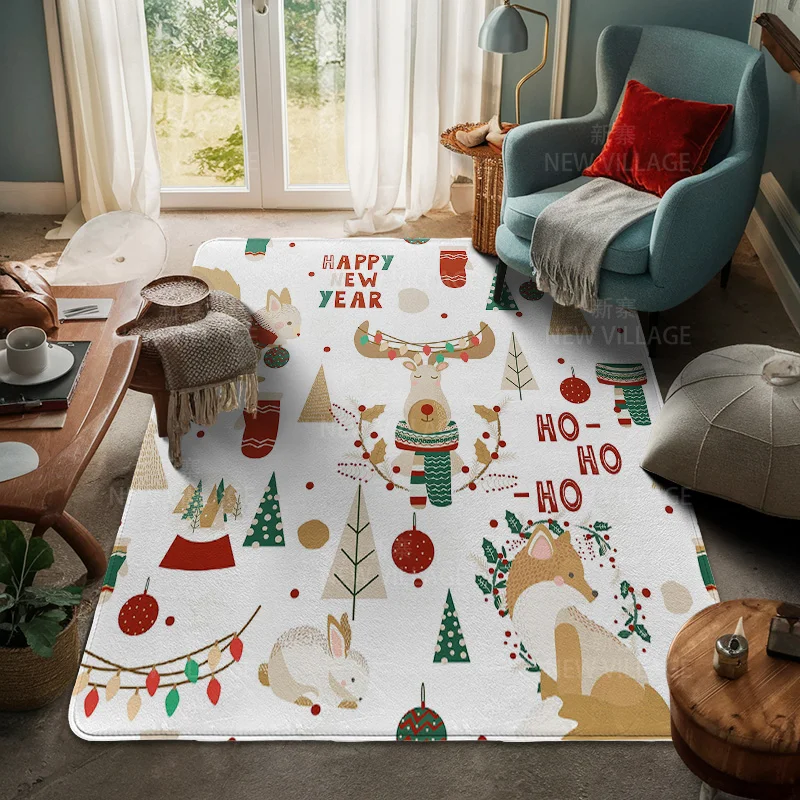 House entrance carpet Home door mat Living Room Bath Foot bathroom non-slip water absorption rugs bath Merry Christmas winter