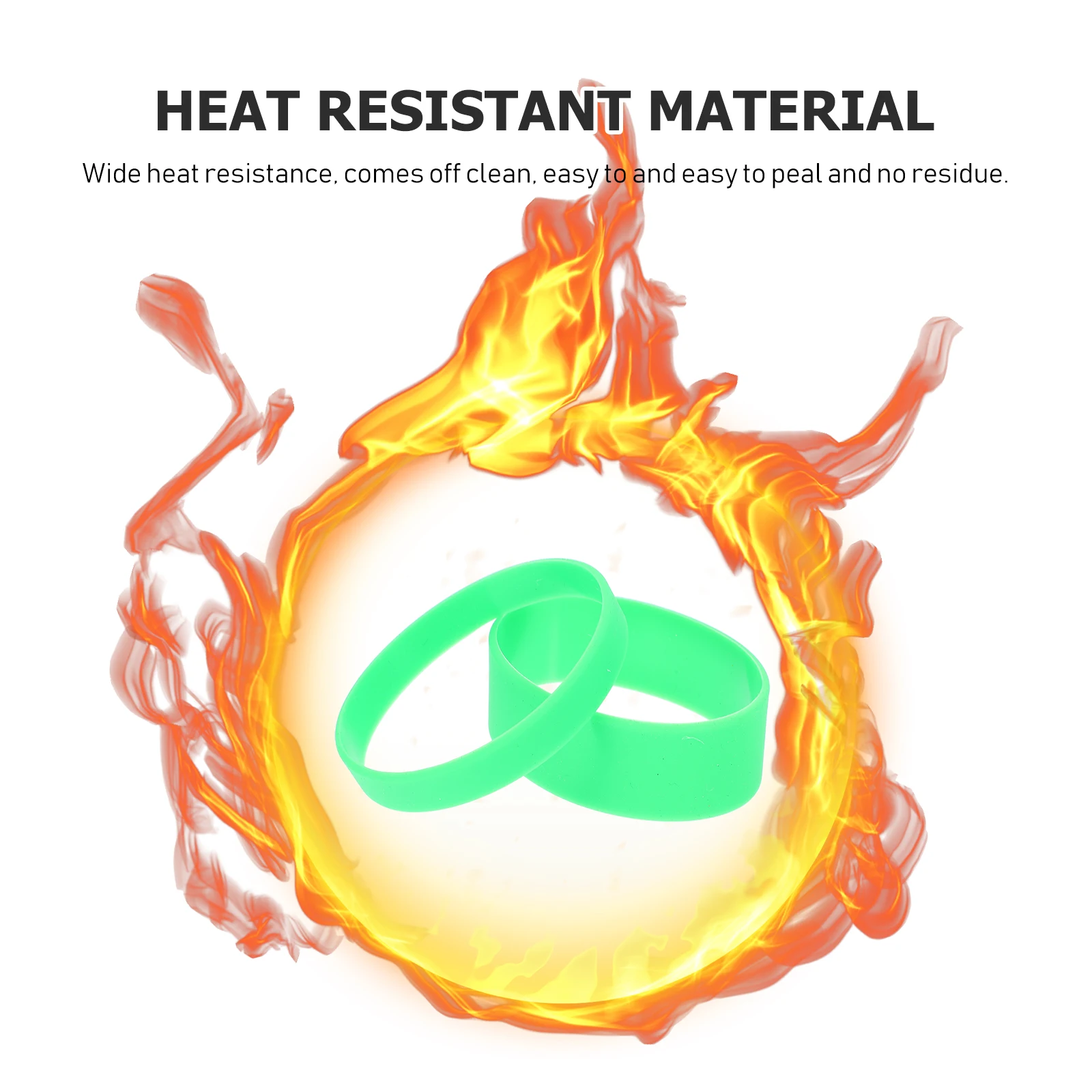 

10pcs Heat Resistant Silicone Tape Sublimation Tumbler Band High Temperature Green Thermal Bands Dye Transfer Printing Art