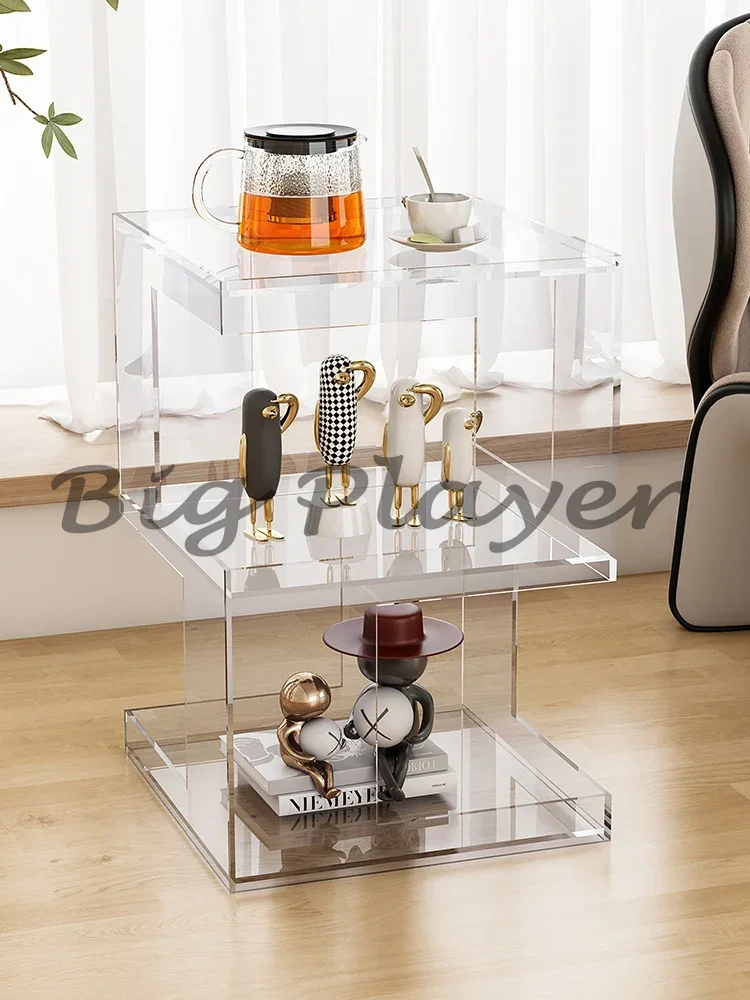 طاولات ليلية بسيطة بتصميم أكريليك وطاولات نهاية الأريكة وطاولة قهوة شفافة وطاولة فاخرة متنقلة وأثاث منزلي من Chevet