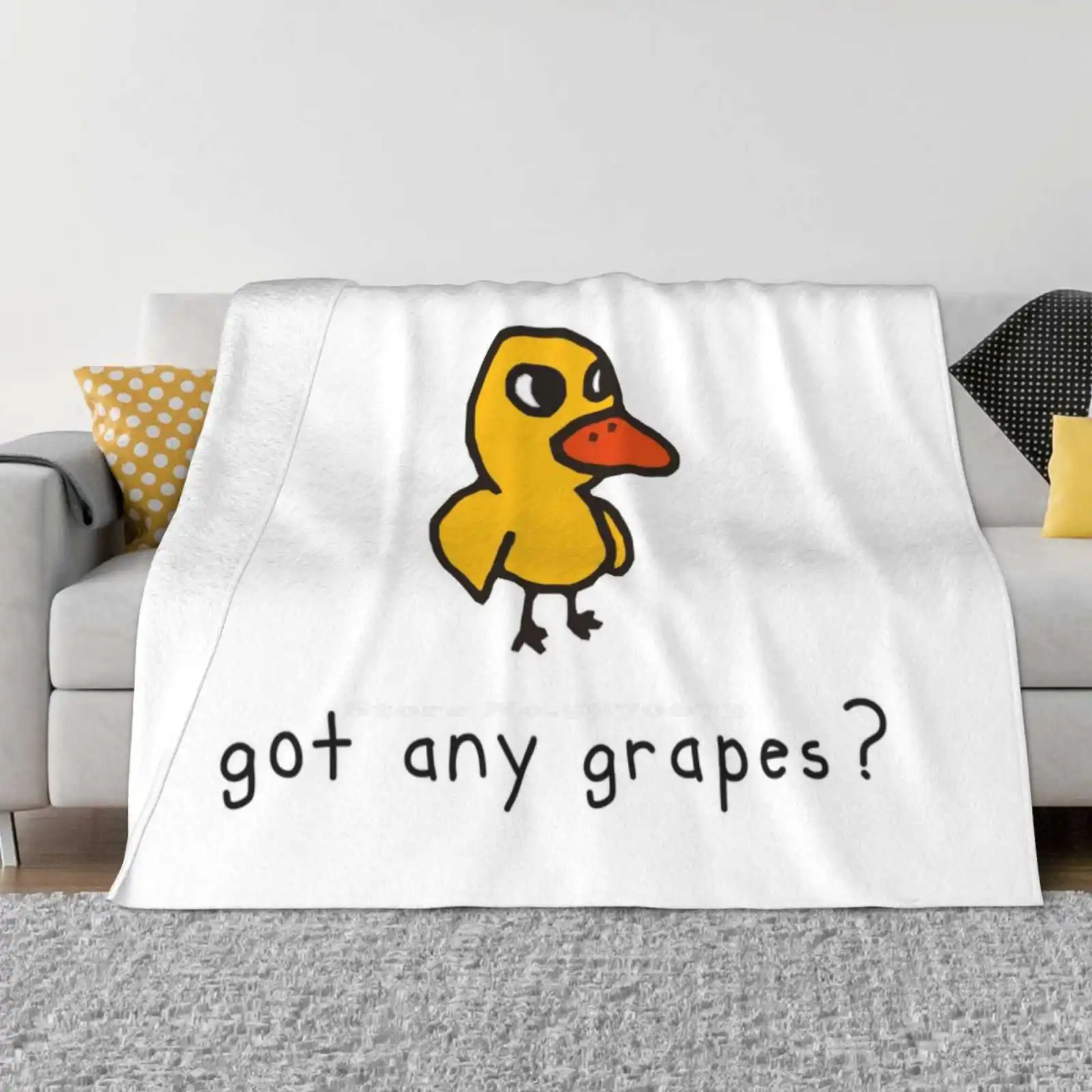 Got Any Grapes ? All Sizes Soft Cover Blanket Home Decor Bedding Duck Song Got Any Grapes Bom Bom Bom Waddle Waddle Lemonade