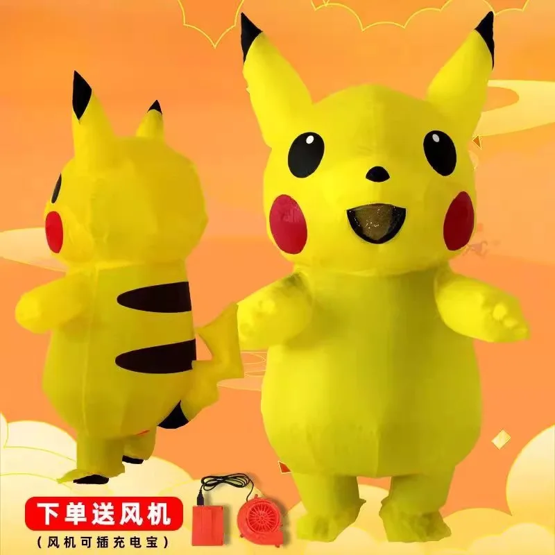 

TAKARA TOMY Inflatable Pikachu Cosplay Costume for Adults And Kids - Anime Festival Party Dress-Up Suit for Halloween