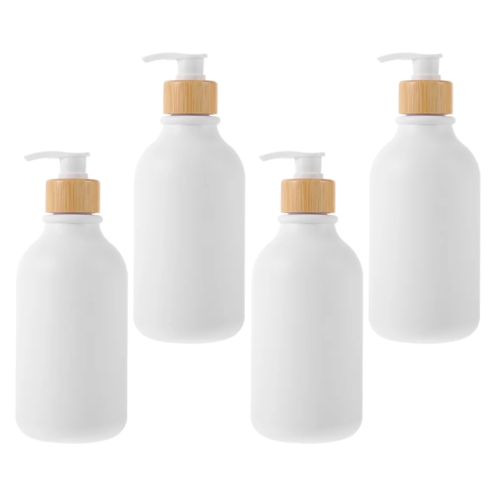 

4 Pcs Shampoo Bottle Dispenser Lotion Pump The Pet Liquid Soap Empty Refillable