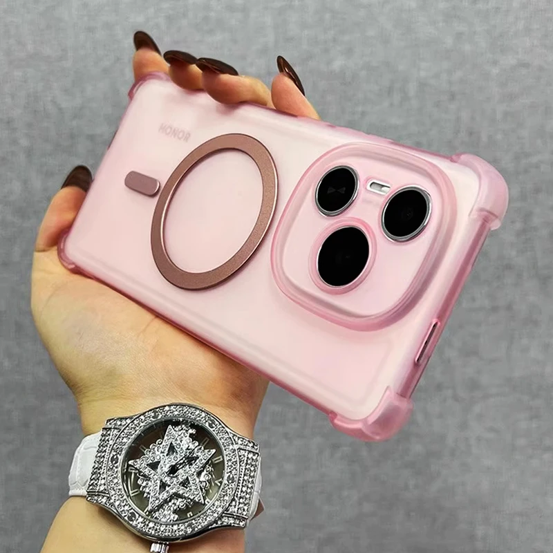 وسادة هوائية مقاومة للصدمات حافظة شحن لاسلكية مغناطيسية لهاتف انفينيكس نوت 50 Hot 60 40 Hot 50 Pro Plus 60i 50i 40i Magsafe غطاء شفاف