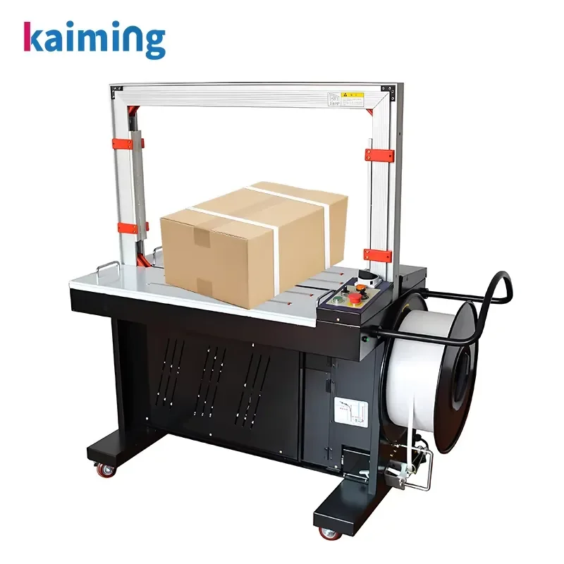 201A Semi- Automatic PP Belt Strapping Machine Carton Box Strapping Machine Arch Type Bundling for Logistics Warehouse