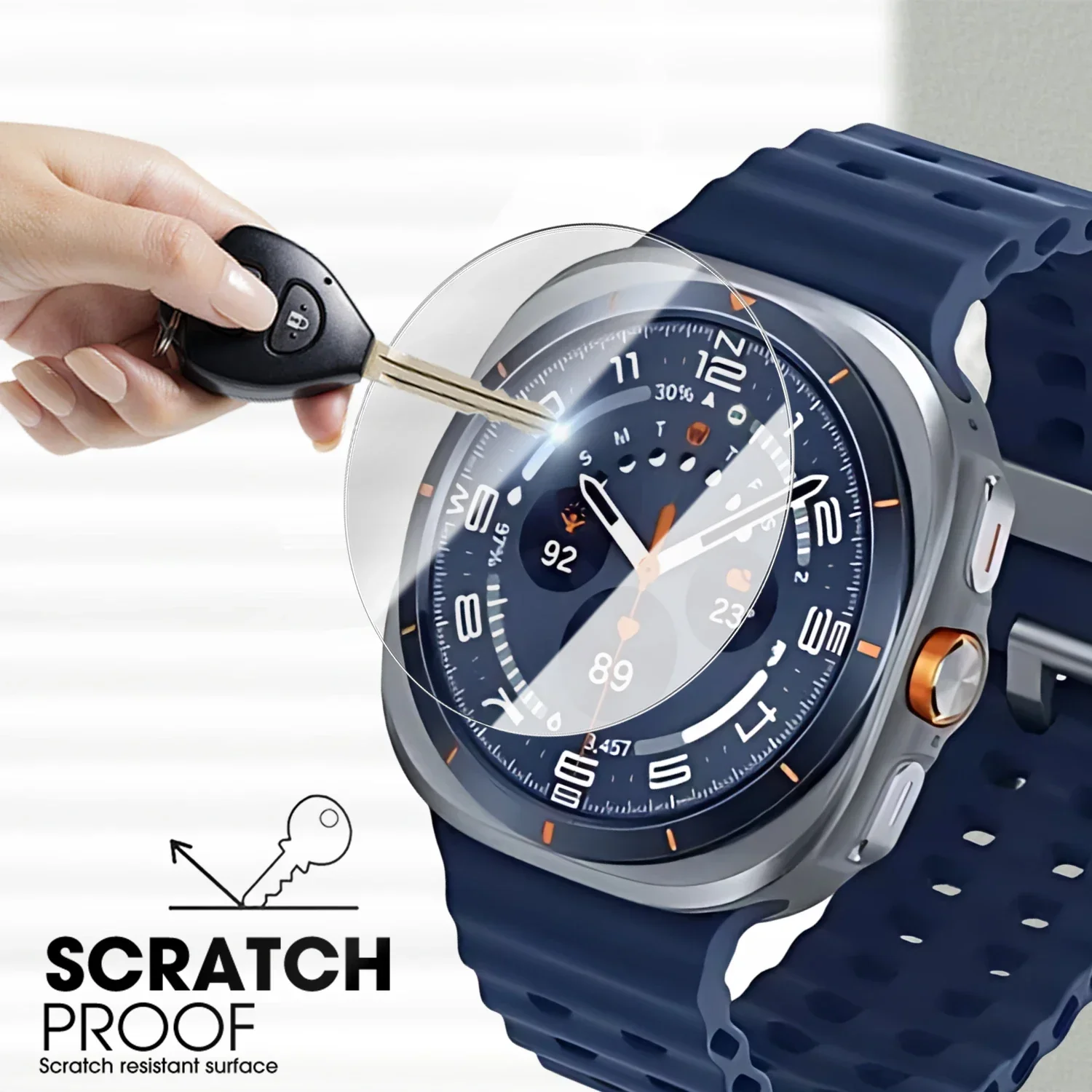 Закаленное стекло для умных часов для Samsung Galaxy Watch 8 Classic/Watch8 40 мм 44 мм HD прозрачная защитная пленка для экрана легко устанавливается