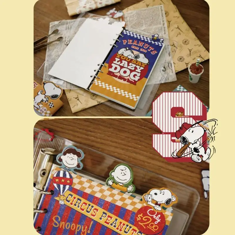 Anime Snoopy Loose-Leaf Book Cartoon Peanuts Removable Ledger Set Cute Student Notebook Kawaii Journal Study Stationery Gift