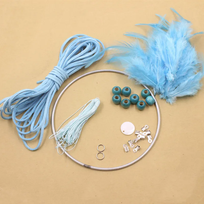 Craft DIY Dream Catcher Kit Art Gift Accessory Blue Decoration Wall Ornament Home Decor 4 Colors Fun Fashion Crochet
