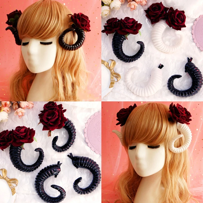 Hair Clips Cosplay Sheep Horns Hairpin Costumes Prop Hair Accessories Devil Horn Hair Barrettes Halloween Party