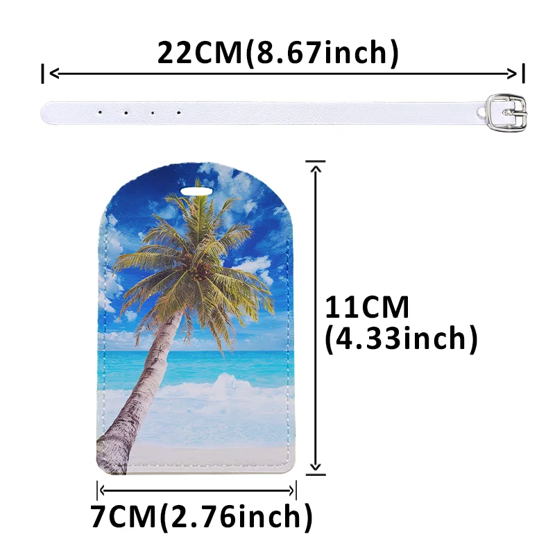 Landscape Flowers Marble Luggage Tags Personalized Airplane Travel Practical Accessories Cruise Travel Suitcase Tag Anti Lost