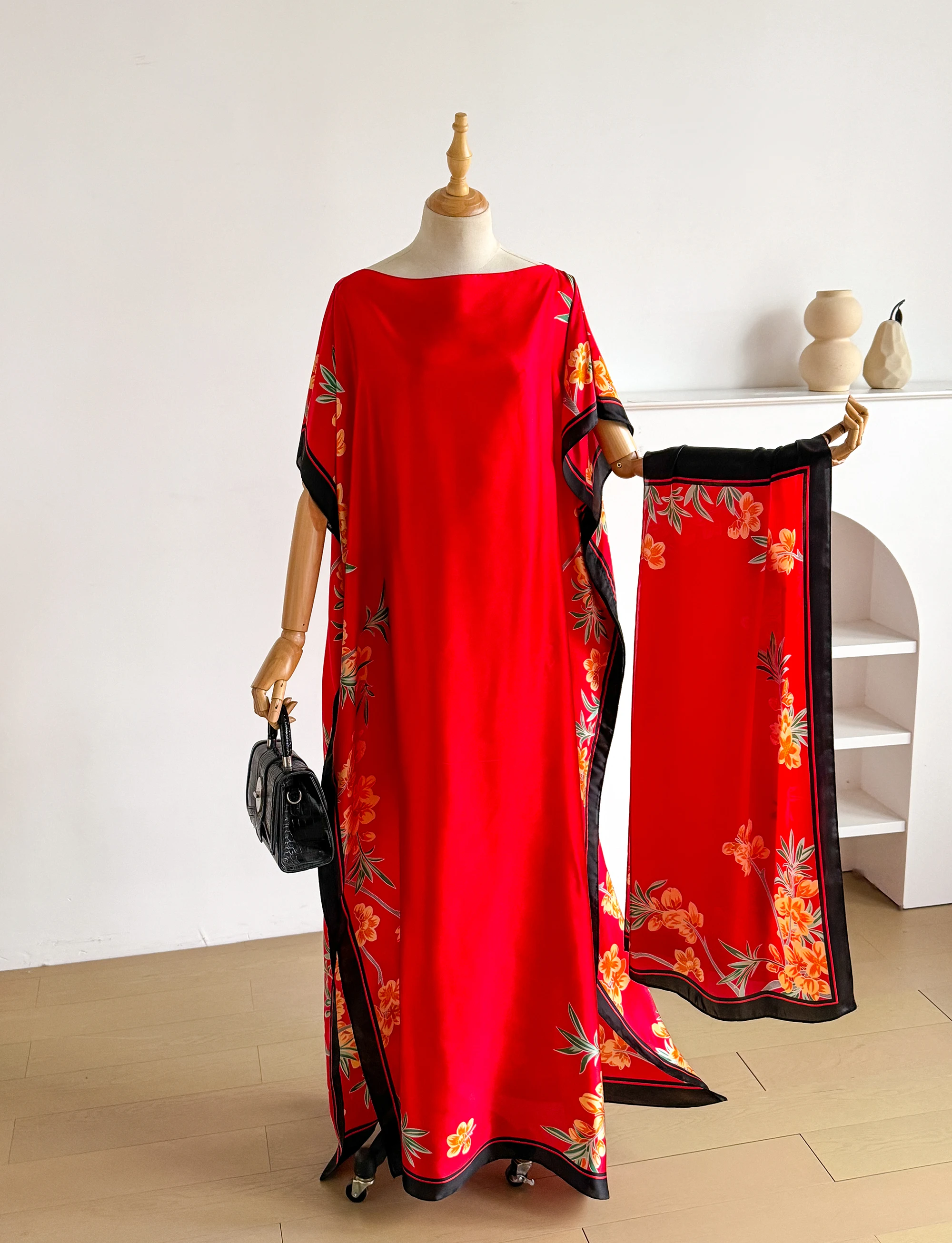 Summer Fashion Oversize Africa - Robe Silk Women 评论和价格
