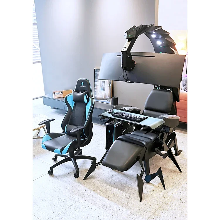 Ergonomics Cool Integrated Cluvens scorpion Chair Workstation chair Automatic recline to flat  support up to five monitors