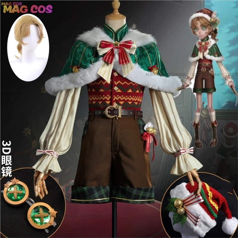 Game Identity Ⅴ Edgar Valden Cosplay Costume Christmas Eve Painter Fancy Sweatshirts Uniform Wig Hat Man Woman Halloween Suit