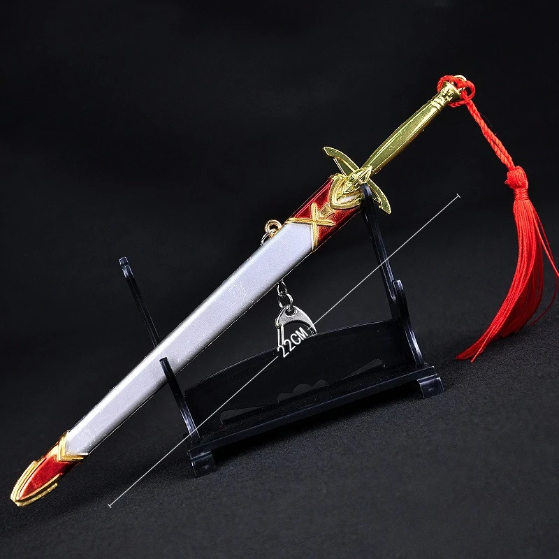 22 センチメートル新アートボス剣ゲームフィギュア周辺小道具金属モデル職人技デスクトップ装飾装飾品誕生日ギフトおもちゃ
