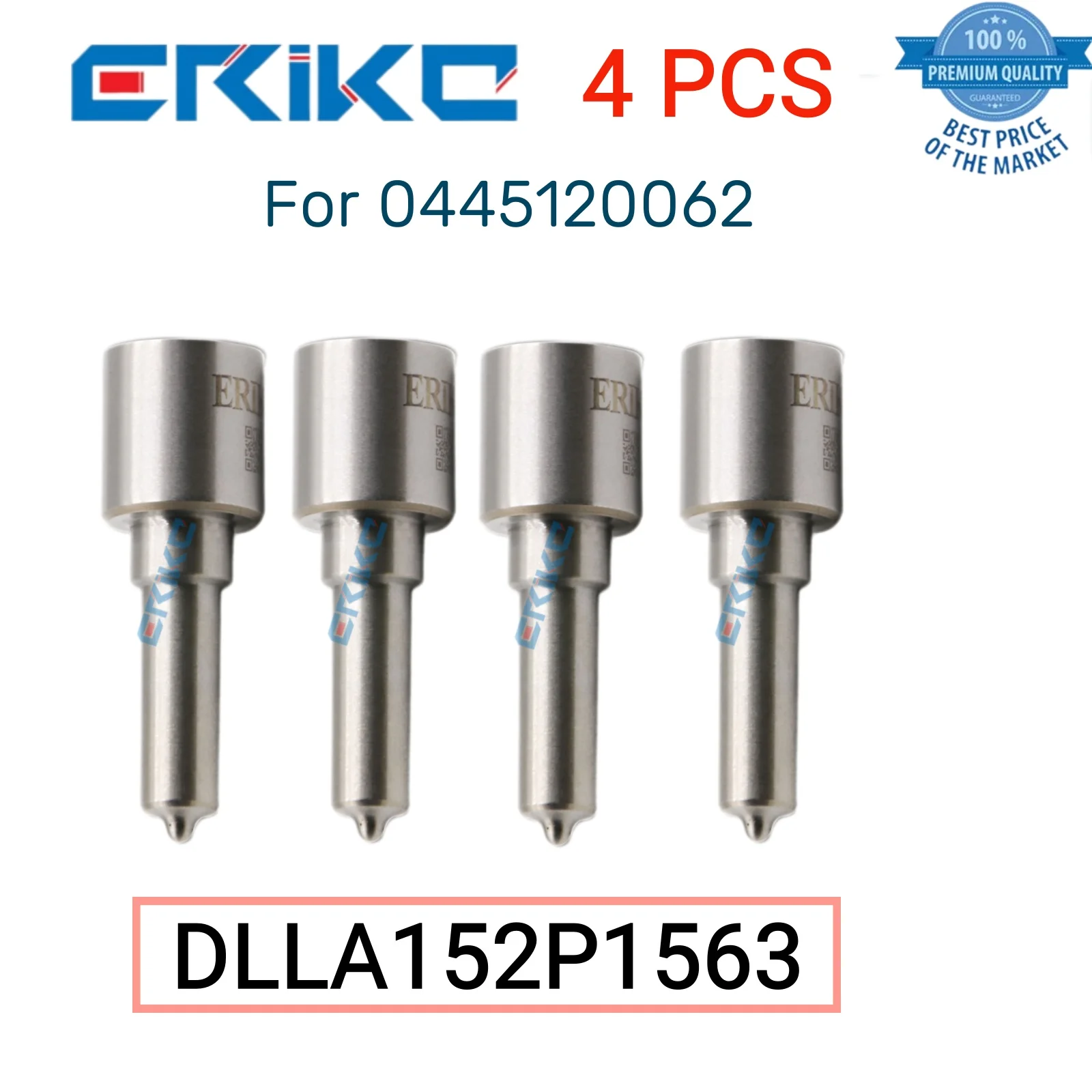 

4 PCS DLLA152P1563 Jet Spray Nozzle 0 433 171 962 DLLA 152 P 1563 Diesel Fuel Injector nozzle DLLA 152P1563 for 0445120062