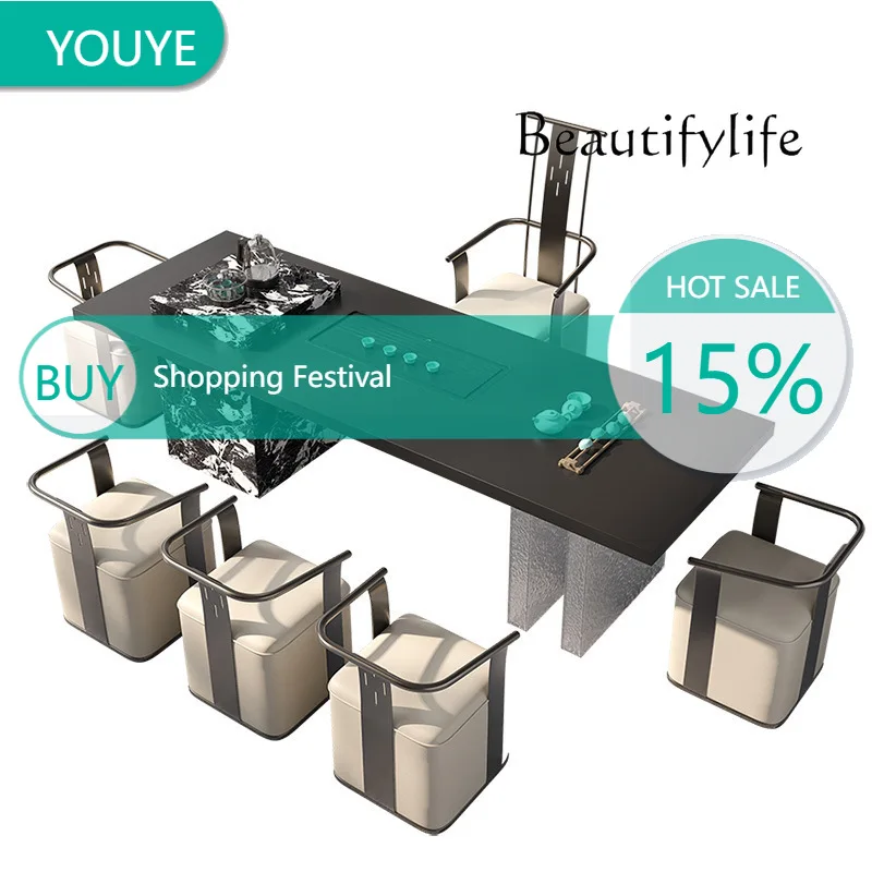 

Итальянский акриловый журнальный столик и стулья в комплекте, современный простой домашний чайный столик X