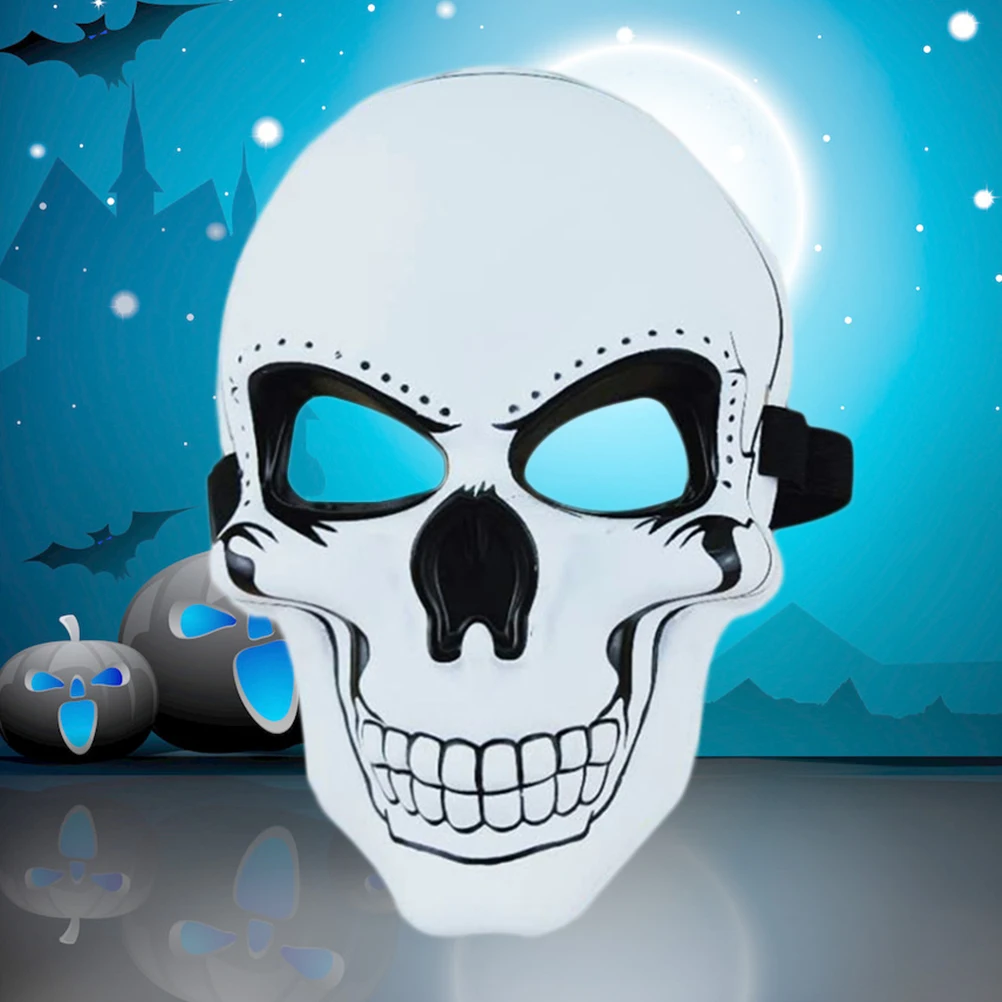 

Smiling Face Mask Skull Fancy Dress Party Prop Halloween Cosplay Ghost Head
