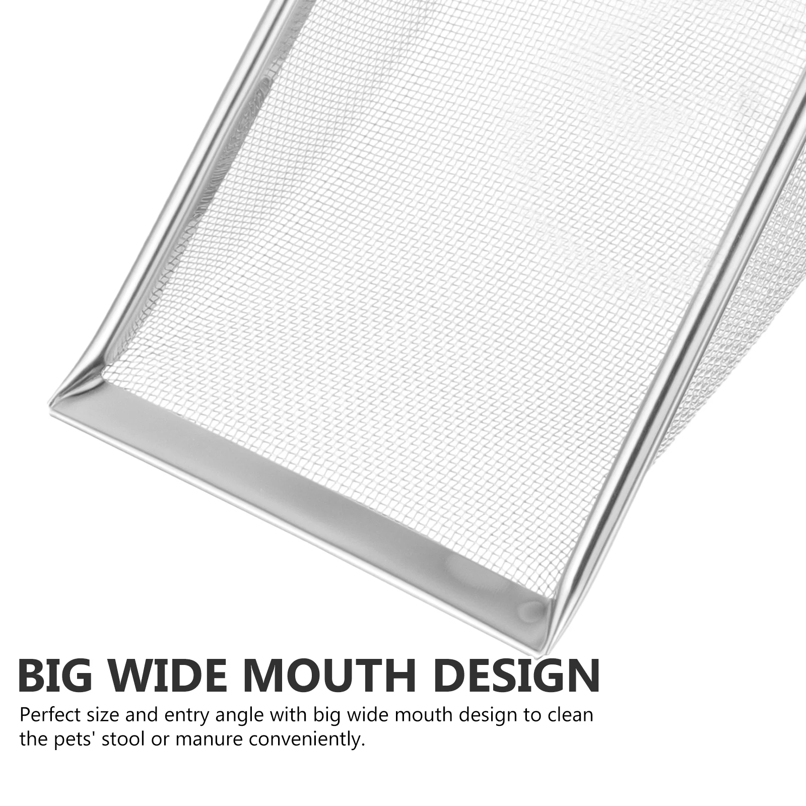 

Stainless Steel Reptile Litter Scoop Fine Mesh Sifter For Reptiles Box Cleaning Tool Tortoise Poo Remover Cat Litter Scoop