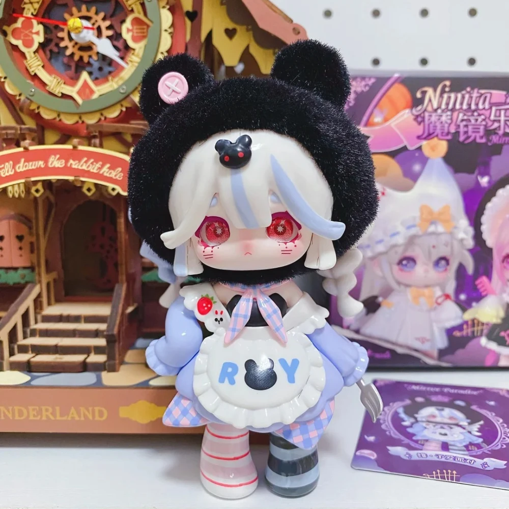 Ninita Mirror Paradise 시리즈 블라인드 박스 귀여운 Ninita 애니메이션 인형 서프라이즈 백 미스터리 박스 애니메이션 피규어 데스크탑 장식 소녀 장난감 New