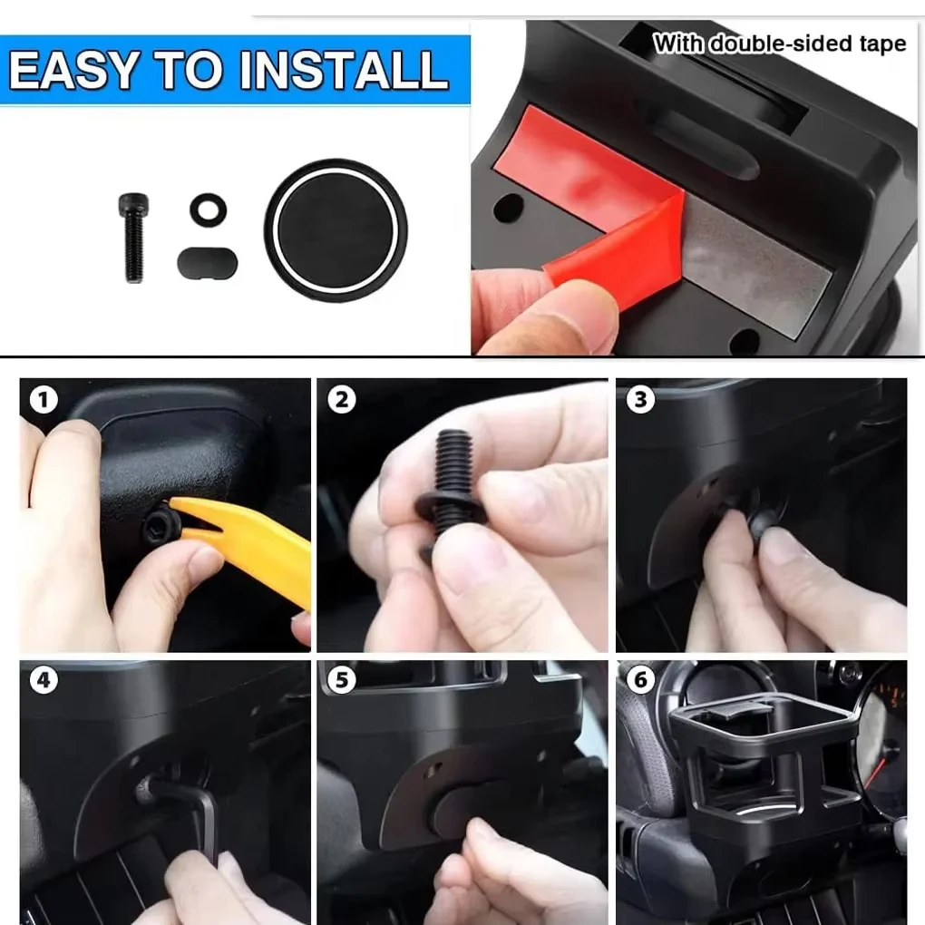 Water Cup Holder for Suzuki Jimny JB64 Sierra JB74W 2019 2023 Stick-on Cup Holder Car Interior Accessories Air Outlet Cup Holder - Image 6