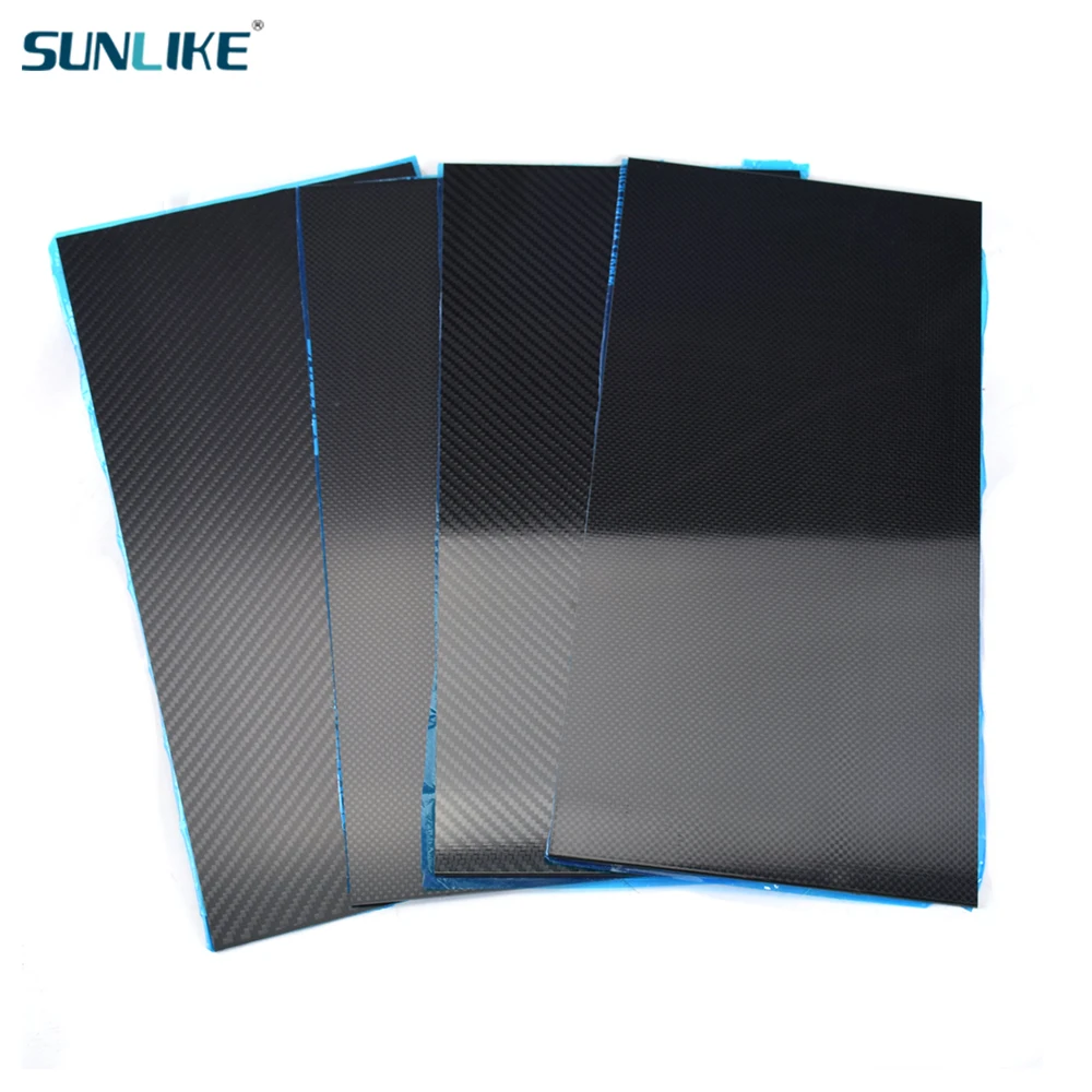 

200x400mm 3K Pure Carbon Fiber Board Plain Weave Twill Weave Glossy Carbon Board Panel 0.5mm 1mm 1.5mm 2mm 2.5mm 3mm 4mm 5mm 6mm