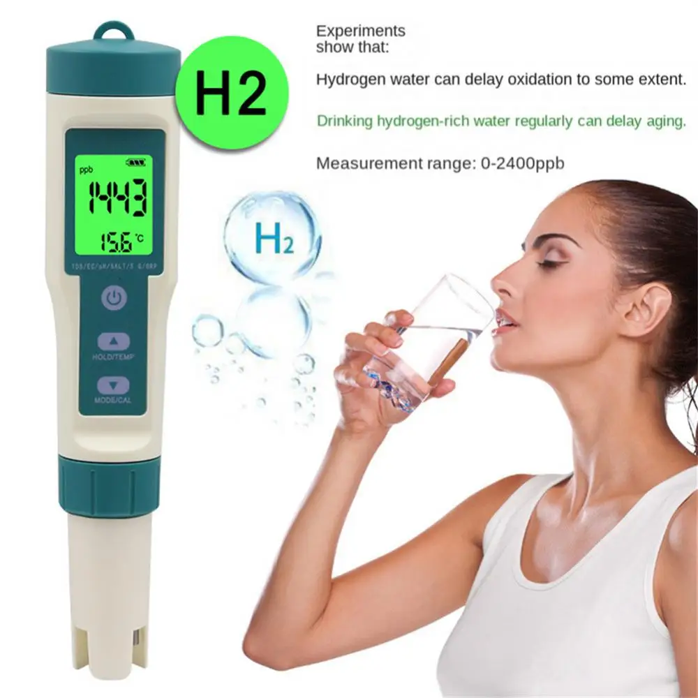 8 v 1 digitální voda kvalita kyselost krunýř pero TDS/EC/PH/ORP temp měřič rozbor instruments hydrogen-rich pití voda tester