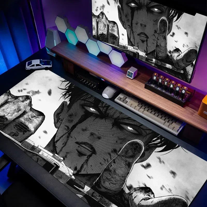 CIFBUY Attack on Titan Anime XXL Gaming Mouse Pad Eren Mikasa Comic Art Collage Laptop Keyboard Desk Mat