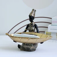 Figure Resin Storage Figurines Africa Woman Home Desktop Decor 3