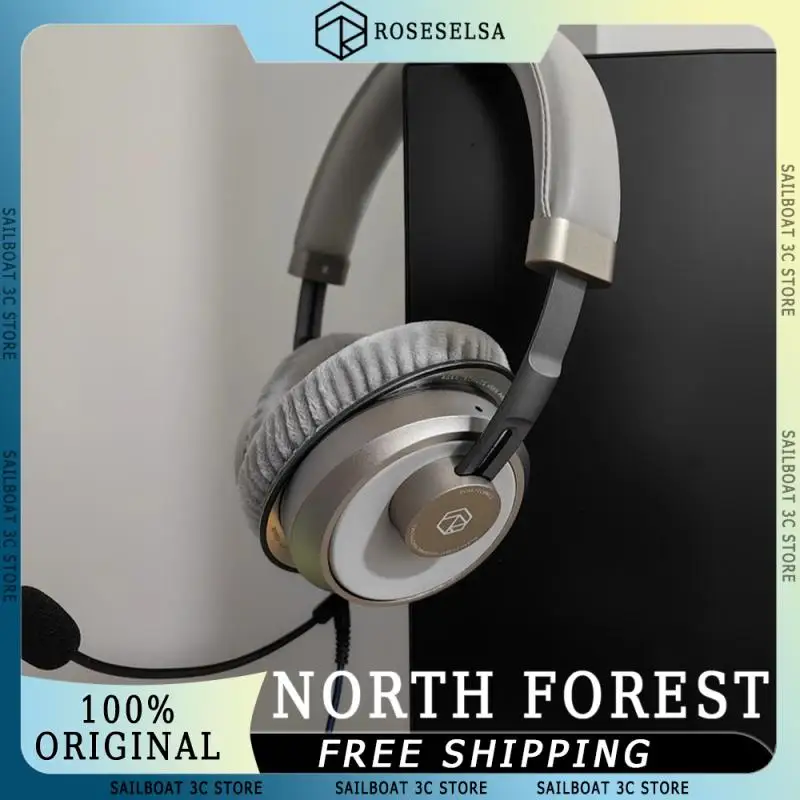 ROSESELSA North Forest Wired Headphones With Mic High Quality Comforable Over-ear Headset Customized E-sports HIFI Headphones