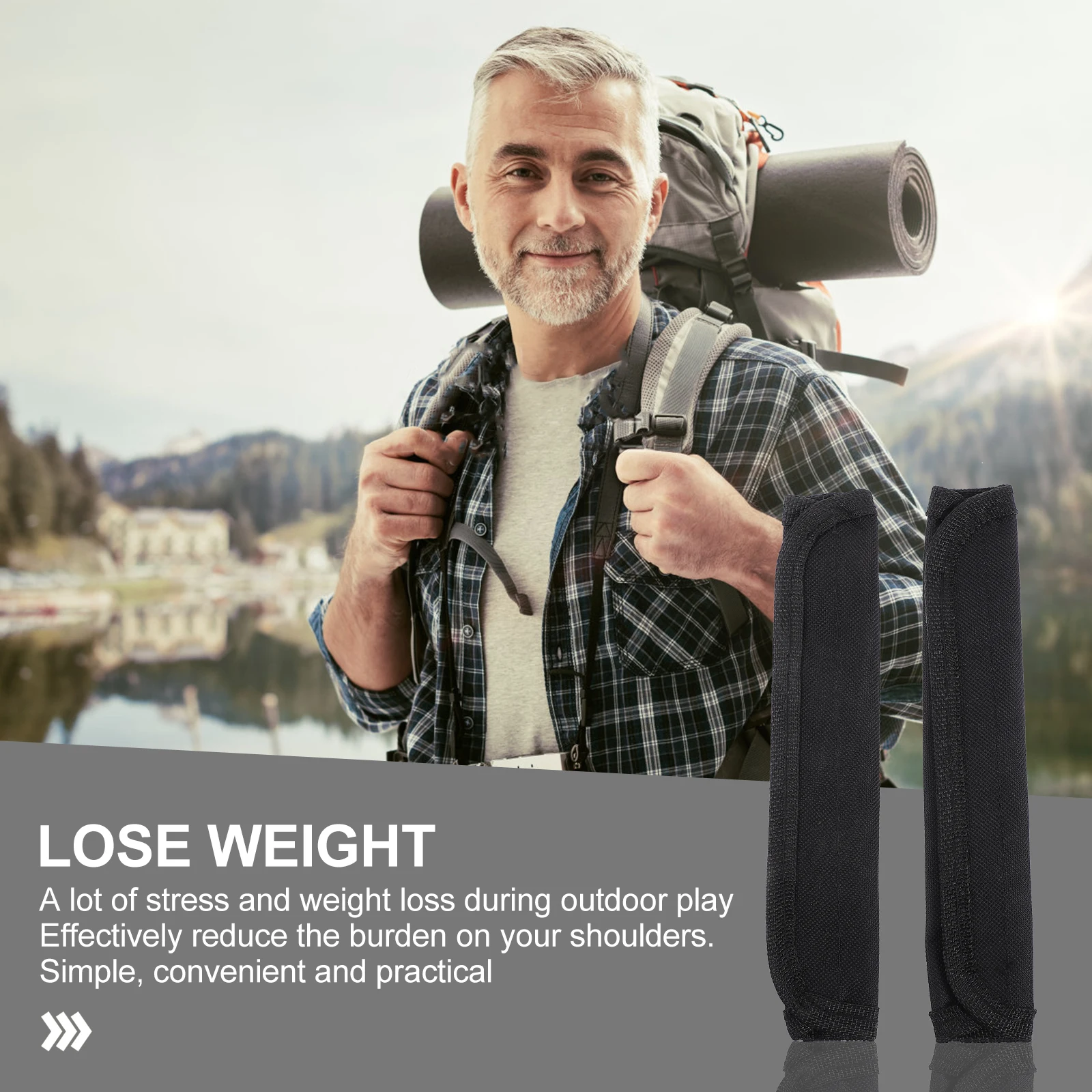 

2pcs Guitar Strap Shoulder Pad Decompression Cushion For Backpack Weight Reduction Thicker Wear-Resistant Nylon Shoulder Strap