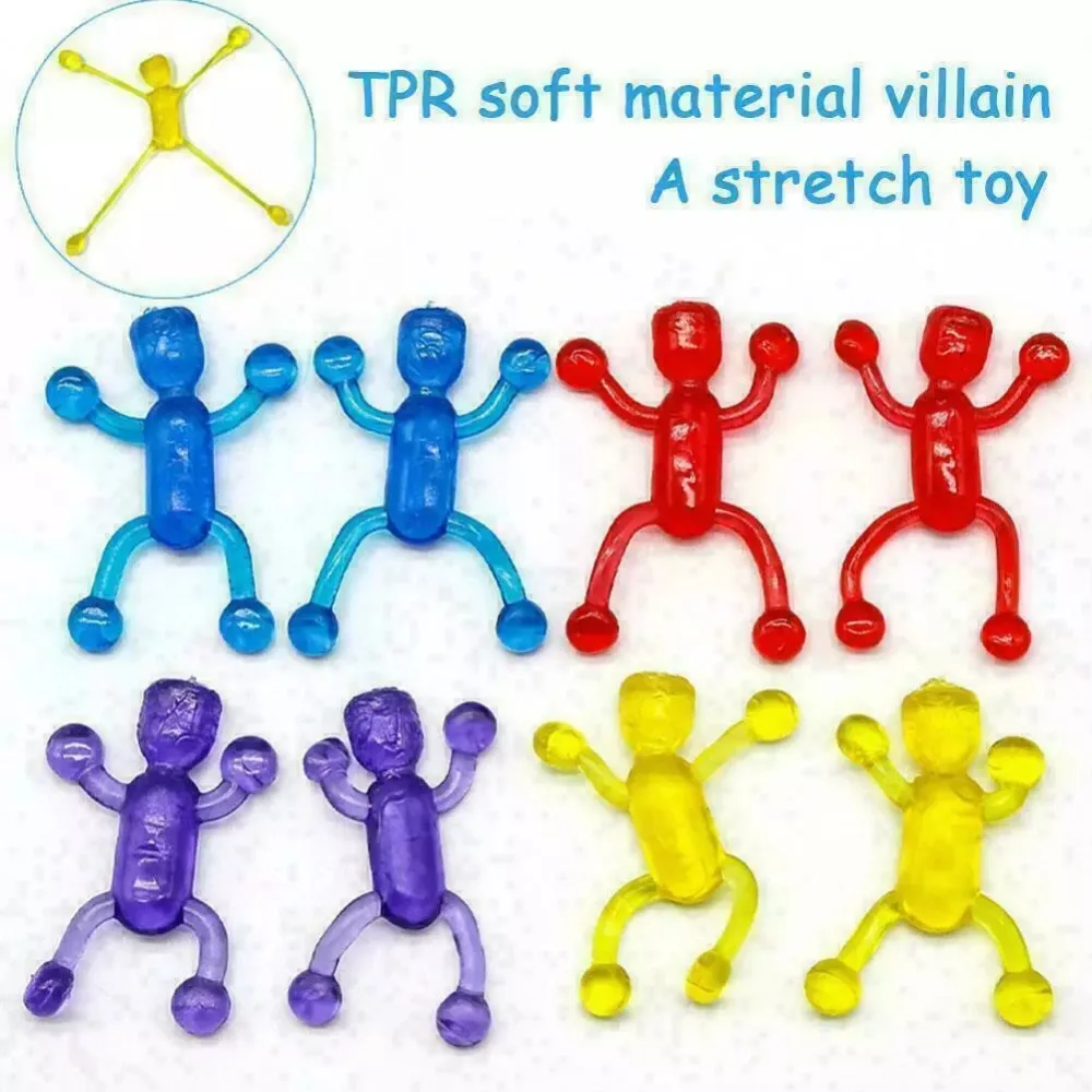 

Funny TPR Squeeze Toy Color Random Elastic Adhesive Soft Adhesive Sticky Hands Whole Person Props