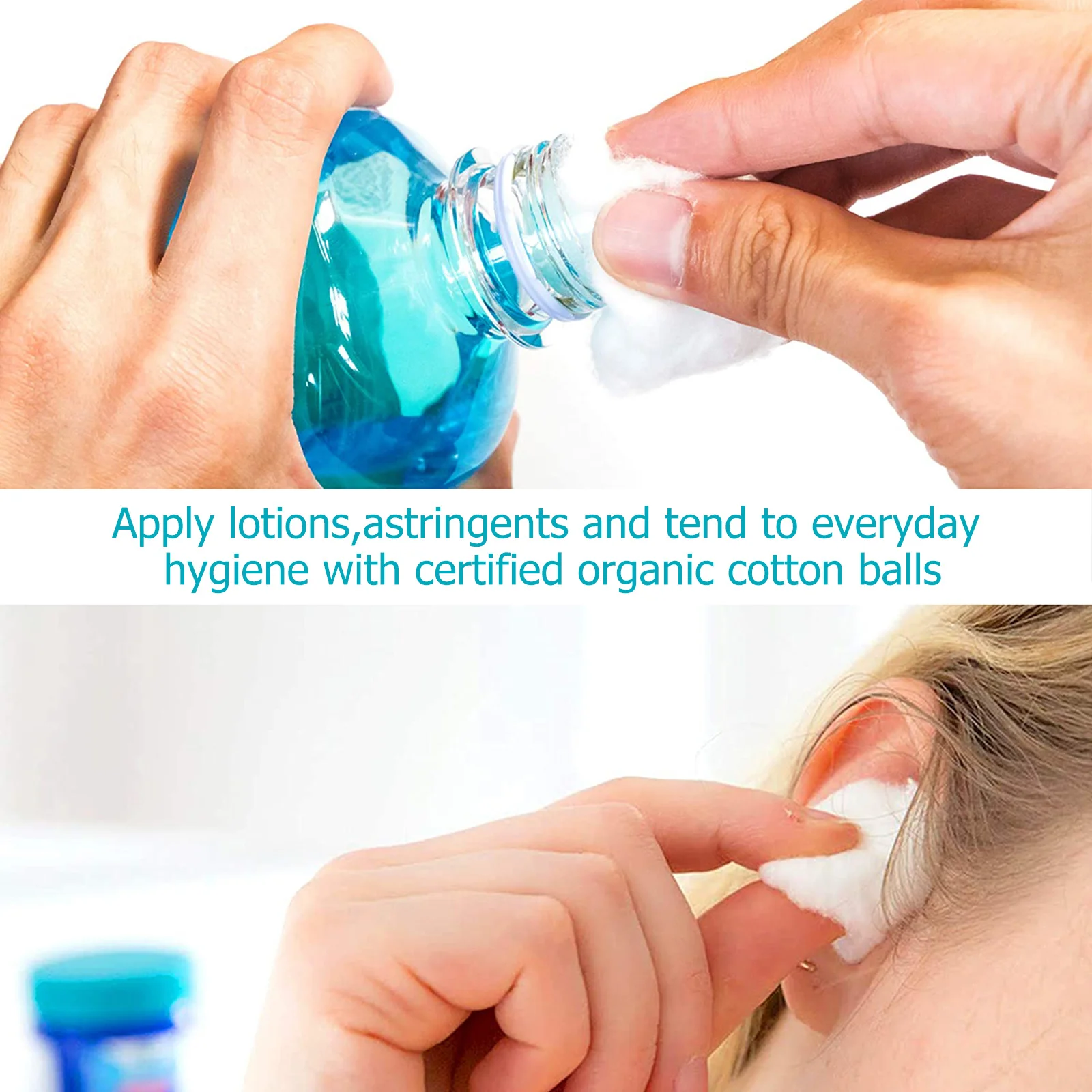 300 pçs bolas de algodão puro bola de algodão para remoção de maquiagem unha polonês desengordurante macio absorvente saco resealable uso em salão de beleza em casa