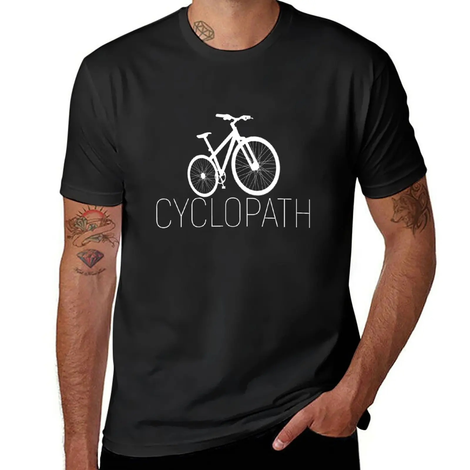 Camiseta de manga corta para hombre, camisa de gran tamaño, color negro liso, Cyclopath, nueva