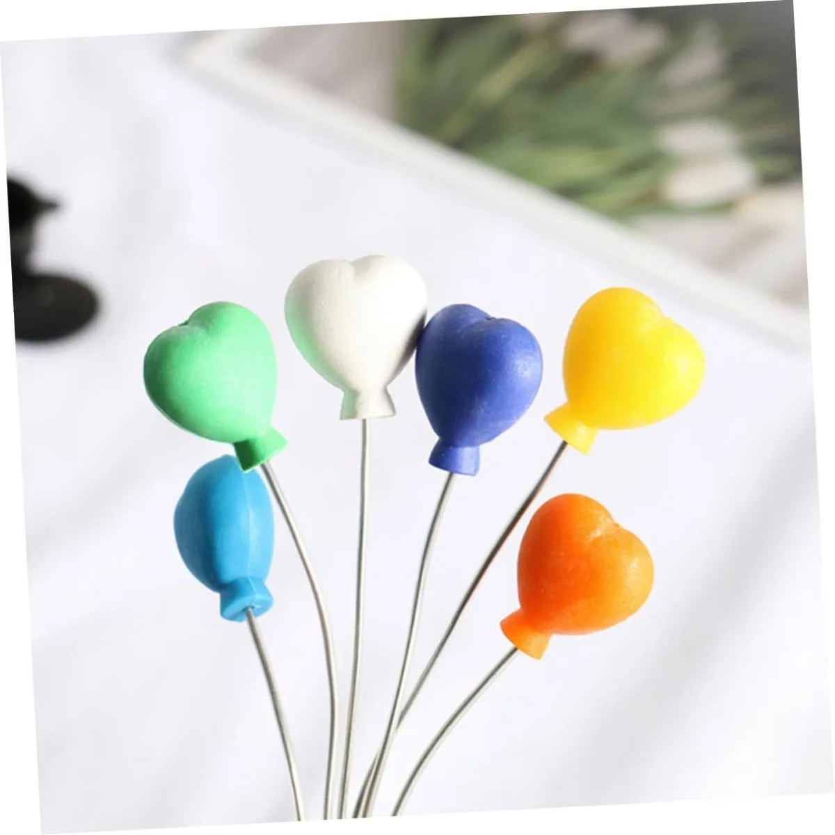 6Pcs Dollhouse Balloons Miniature Bouquet Balloons Toy Mini Landscape Ornaments Garden Decorations Cake Decor Party Decoration