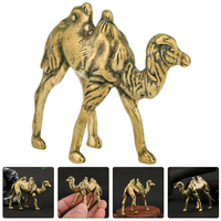 Brass Camel Ornament Tabletop Adornment Vintage Decor Mini Statue Miniature Decoration Figurine Desktop