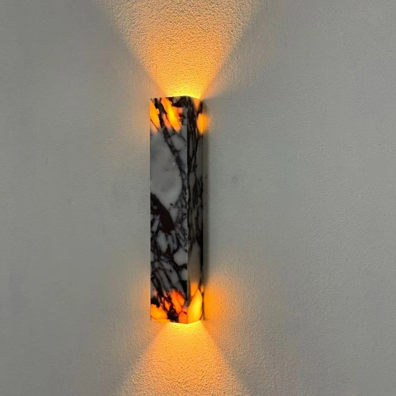 

Nordic Luxury Natural Marble Long Wall Lamp for Living Room Background Wall, Corridor, Staircase & Bedroom Ambient Lighting