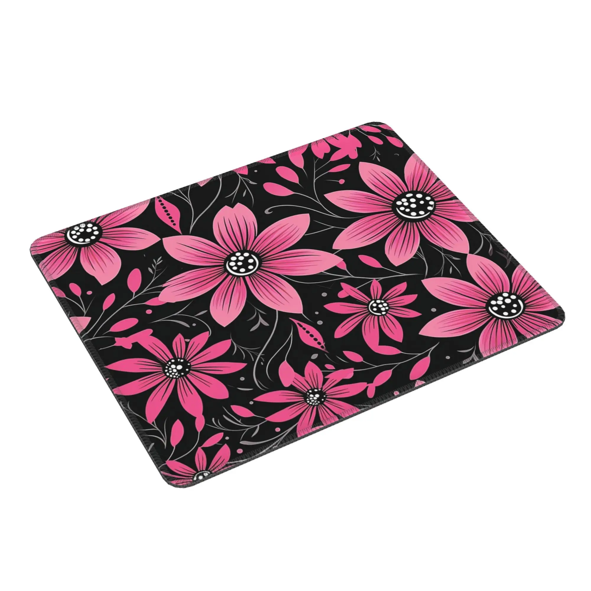 Pink Daisy Floral Pattern Mouse Pad Computer Keyboard Mouse Mat Gamer PC Laptop Desk Mat Office Accessories Table Mats